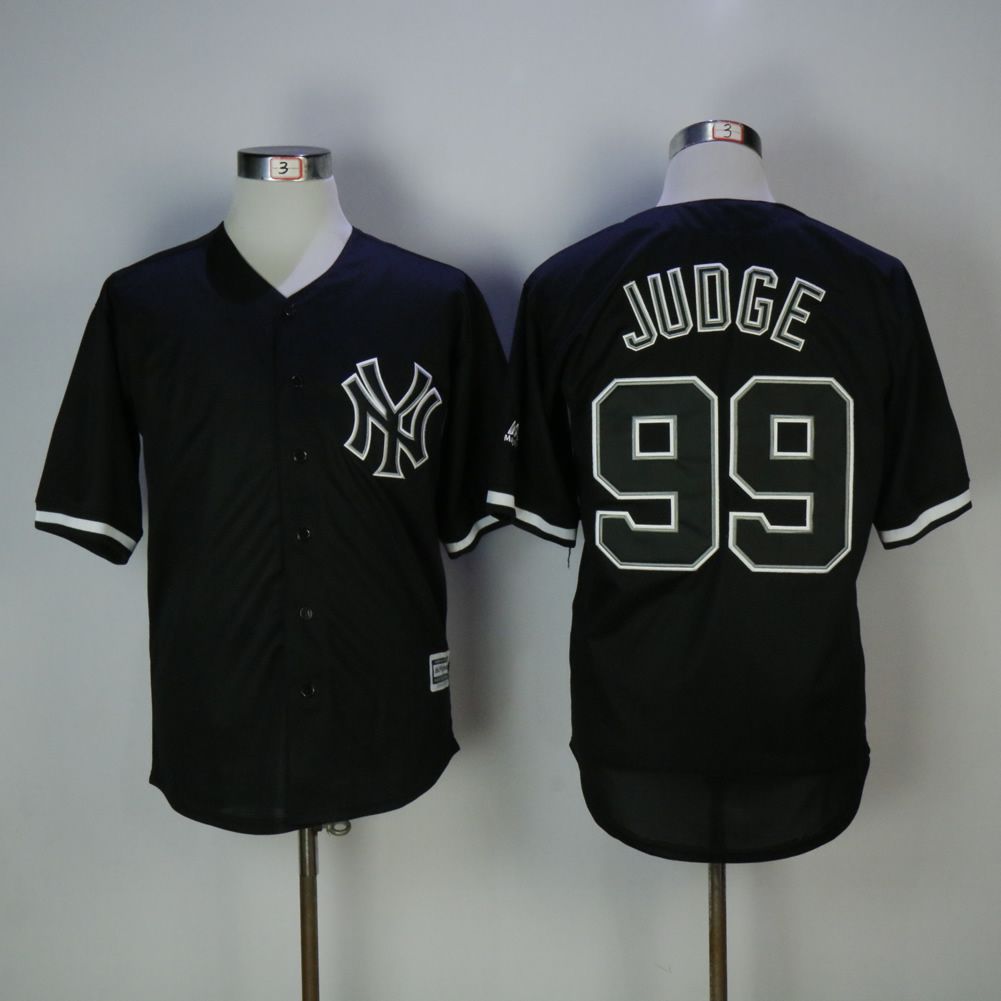 Men New York Yankees #99 Judge Black MLB Jerseys